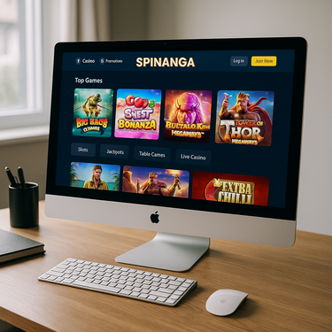 Spinanga Casino - User-Friendly Platform Design - Desktop Interface